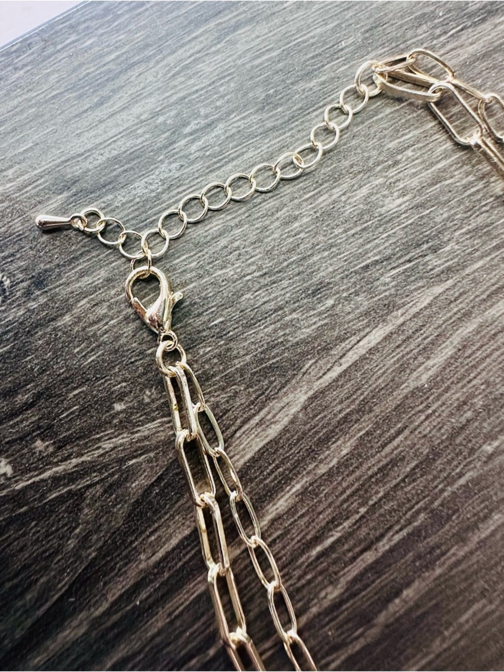 Double Paperclip Chain Star Pendant Necklace - Picture 4 of 4